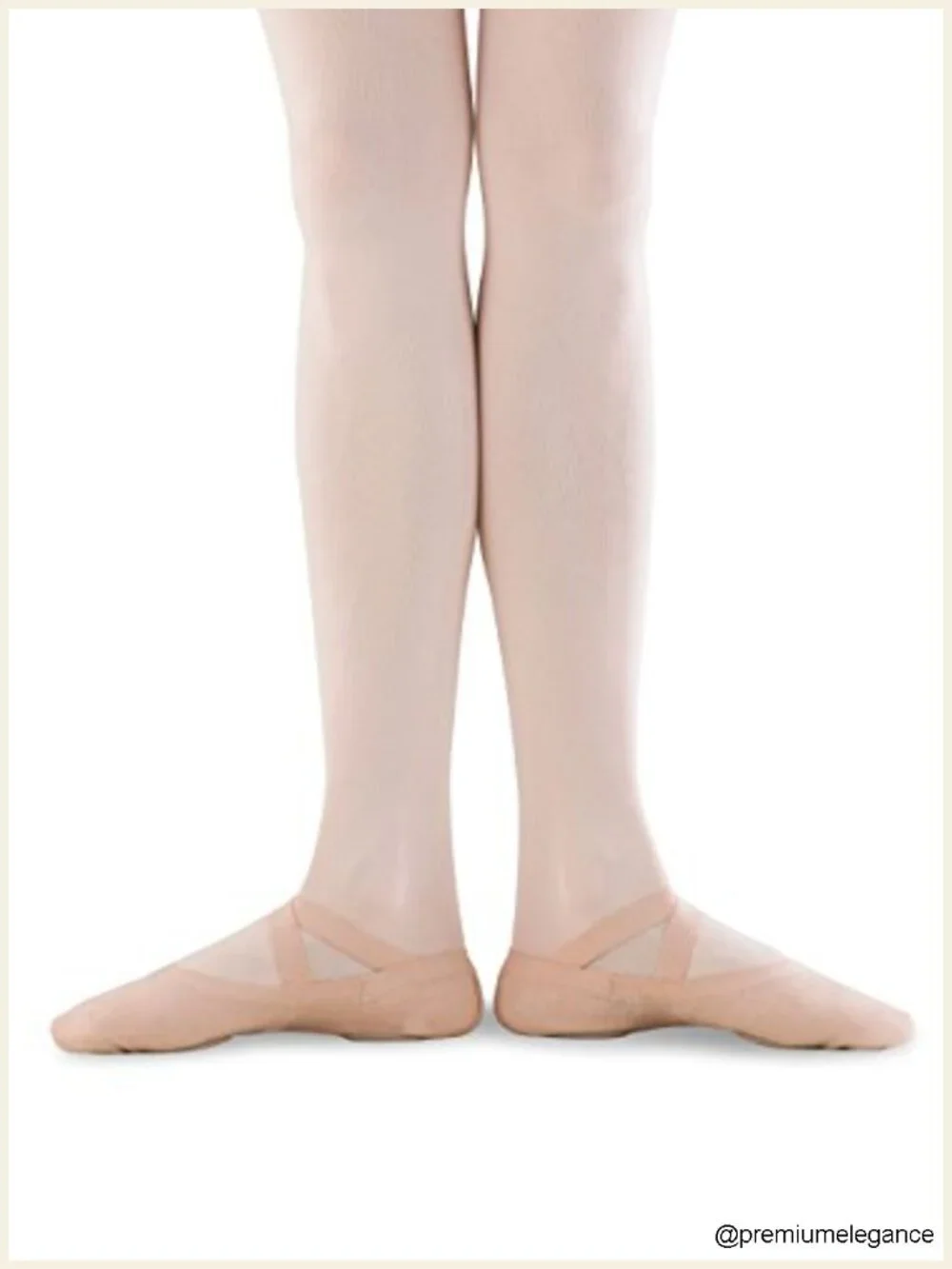 Stretch Canvas Split Sole Ballet Slipper, Elastic Cross Straps, Dance Shoes
